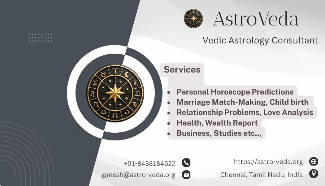 AstroVeda Business Card Front